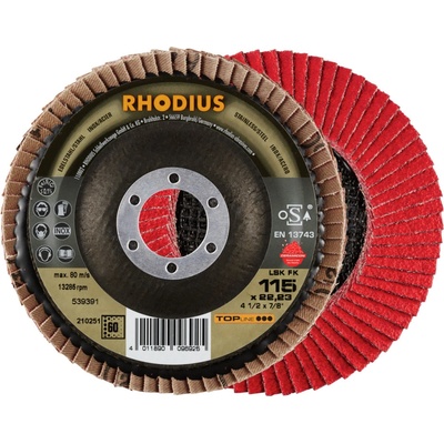 RHODIUS Lamelový brusný kotouč LSK FK 115 x 22,23 P60 TOPline 210251