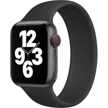 Apple Оригинална силиконова каишка за Apple Watch 44мм, 45мм, 46мм, Ultra 49 (черен) - Apple Solo Loop Silicone Band Size 9 (bulk)