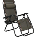 Zahradní polohovací křeslo SPRINGOS ZERO GRAVITY hnědé
