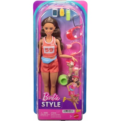 Mattel Barbie Wellness panenka běžkyně s pejskem, JNM28