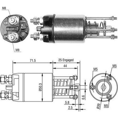 Elektromagnetický spínač, štartér MAGNETI MARELLI 940113050460 940113050460