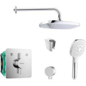 SANITINO - Душ гарнитура Hansgrohe със смесител и скрито тяло, аксесоари kielle, хром SANI21HKK006 (SANI21HKK006)