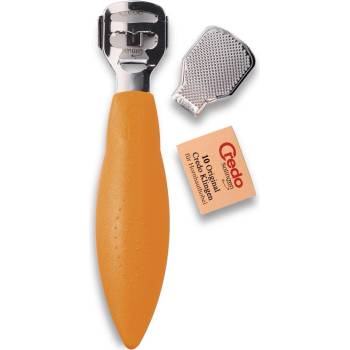 Credo Solingen Orezávač zrohovatenej kože na pätách POP ART s klipom na rašpľu a čepeľami Oranžový