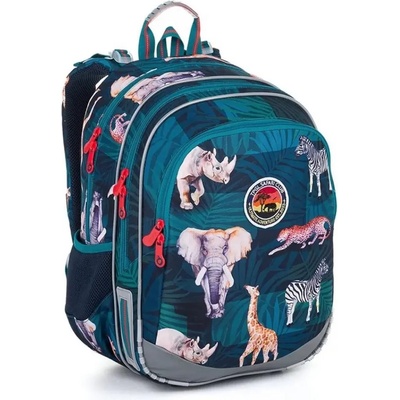 Topgal Ученическа раница за първи клас модел elly Сафари в Африка
