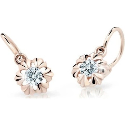 Cutie Diamonds Nežné detské náušnice z ružového zlata s briliantmi DC2213-10-00-X-4