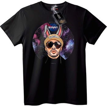 NOONEBRAND Тениска Заек в Космоса - XL, Black
