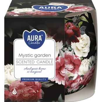 AURA Декоративна свещ с аромат aura mystical garden и горене 20 часа (sn71s-50)