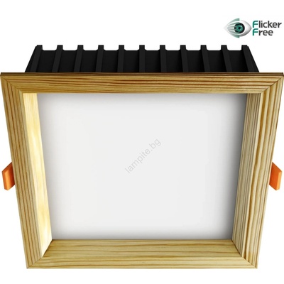 APLED APLED-LED Лампа SQUARE WOODLINE LED/12W/230V 3000K 17x17 см бор масивнo дървo (AP0206)