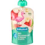 babylove Био плодово пюре с ябълка, банан и диня, 1+г, 100 g (1500487)