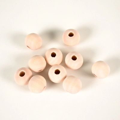 Takoy Dřevěné korálky nelakované 20 mm - balení 10 ks