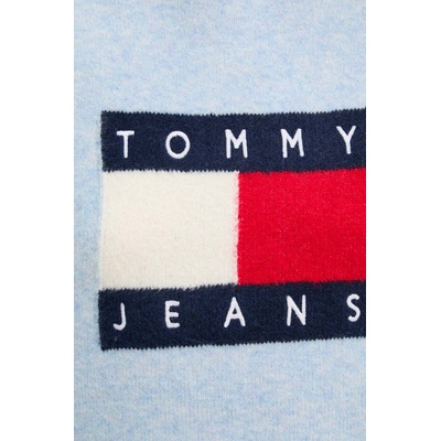 Tommy Hilfiger Пуловер с вълна Tommy Jeans дамски в синьо от лека материя DW0DW18681 (DW0DW18681)