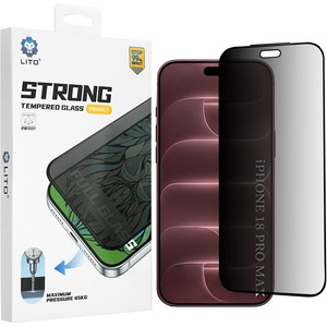 LITO Поверителен стъклен протектор Lito D+ Max Strong Privacy - iPhone 18 Pro Max - Черен
