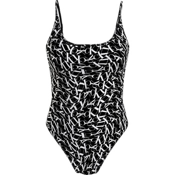 Calvin Klein Бански костюм Calvin klein KW0KW02086 swimsuit - Black (Ck One Warped Monogram Black Aop)