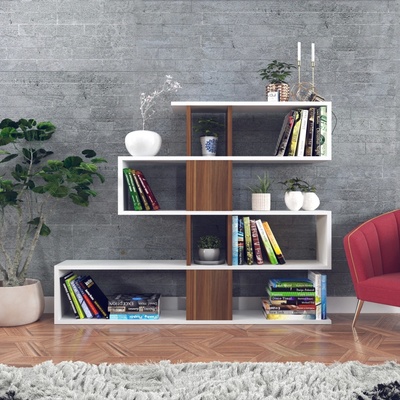 Asir Knihovna KARLIN bílá ořech – Zboží Dáma