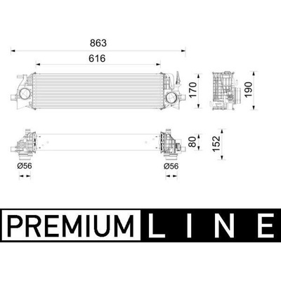 Chladič turba MAHLE CI 736 000P (CI736000P)