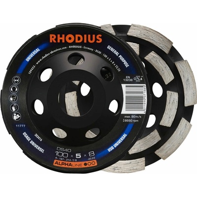 Rhodius Diamantový brúsny hrniec 100 x 5,0 x 8,0 x 22,23 mm 303416