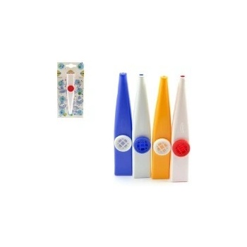 SMĚR KAZOO plastový foukací hudební nástroj 12cm 3 barvy
