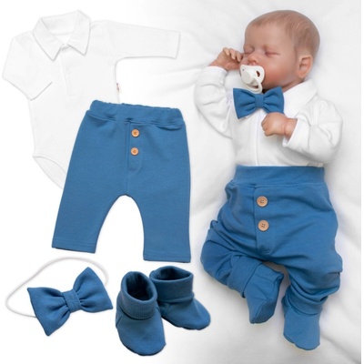 4D sada pro chlapečky Baby Elegán modrý