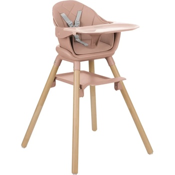 KikkaBoo Детско столче за хранене 2в1 Woody Pink - KikkaBoo