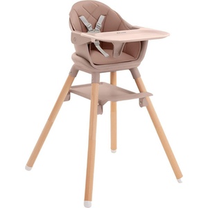 KikkaBoo Стол за хранене 6в1 Woody Pink 2024 (31004010176) - salemax