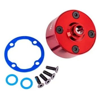 Traxxas Алуминиево тяло на диференциала Traxxas, червено анодизирано