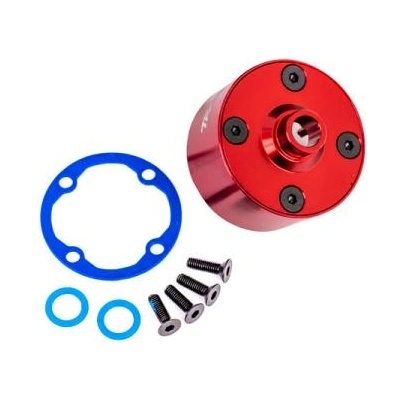 Traxxas Алуминиево тяло на диференциала Traxxas, червено анодизирано