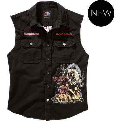 Brandit Iron Maiden Vintage shirt sleeveless NOTB černá
