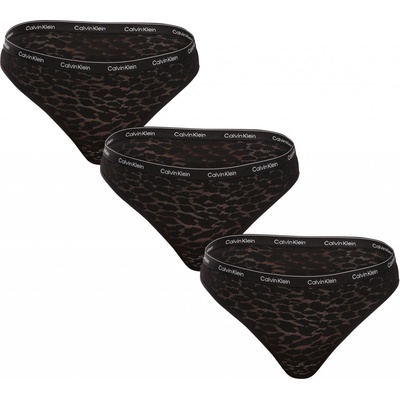 Calvin Klein 3PACK dámske nohavičky brazilky (QD5225E UB1) čierné