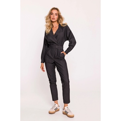 Made Of Emotion Woman's Wrap top jumpsuit graphite