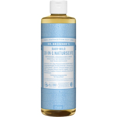 Dr. Bronner's 18in1 Деликатен натурален сапун - Бебе - 475 мл