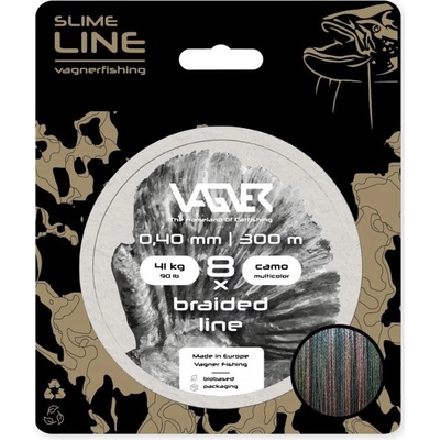 Vagner Šnúra sumcová Braided Line Camo Multicolor 300m 0,40mm