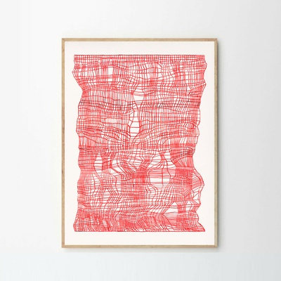 Moikka Plagát Timeline Red by Ana Frois 40x50