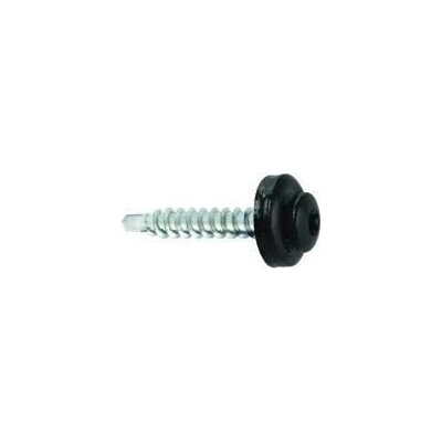 Samořezný střešní farmářský šroub KLIMAS 4,8 x 35 TX RAL 9005 Černý s podložkou EPDM (250 ks/bal)