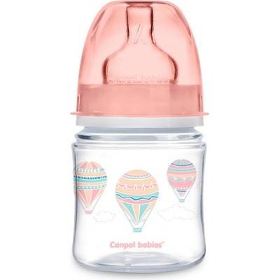 Canpol babies antikoliková fľaštička Lietajúci balón ružova 120 ml