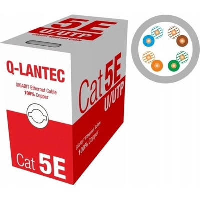 A-Lan KIU5PVC305NC Cat5e U/UTP (UTP), 305m, šedý