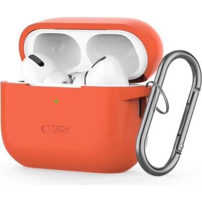Tech-protect силиконов кукичка за Apple AirPods Pro 1 / 2 неон оранжев (5906302313358)