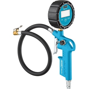 Hazet tire inflation gauge 9041D-1 I digital display, illuminated, measuring range: 0-12 bar, hose length: 400 mm, pressure gauge diameter: 63 mm I tire pressure gauge for cars, motorcycles, trucks and much
