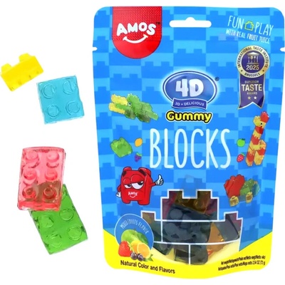 Amos 4D Želé Bonbony Bloky Kostky 72 g