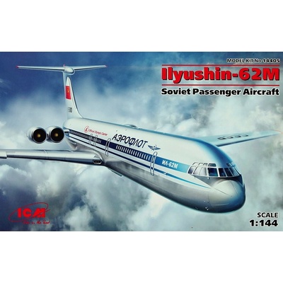 ICM Ilyushin IL-62M Soviet Passenger Aircraft 1:144