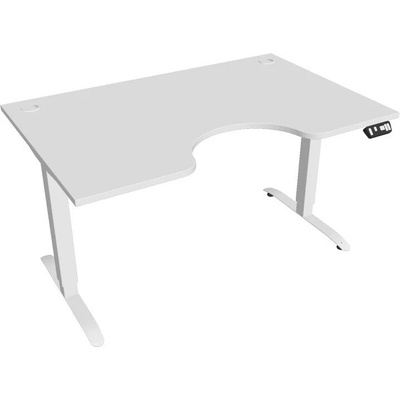 Hobis Office Pro psací stůl Motion MS ERGO 2 Šířka: 140 cm, Barva desky: bílá, Barva kovu: bílá RAL 9016 Šířka 120-180 cm / 27 barevných variant
