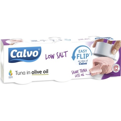 Calvo Tuňák v olivovém oleji s nízkým obsahem soli 3 x 65 g