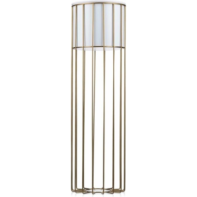 HowHomely KOVOVÝ kvetináč SO STOJANOM GLAM 70 x 20 cm BIELA/ZLATÁ
