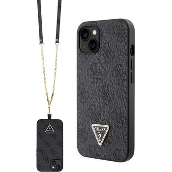 Image 1 of GUESS Калъф Guess - Strass Triangle Metal Logo, iPhone 15, сив (3666339146801)