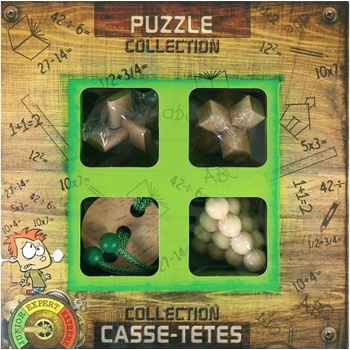 Sada 4 hlavolamů dřevo junior