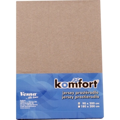 Vesna Prostěradlo jersey KOMFORT šedé 90x200