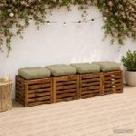 vidaXL Кушони за сядане, 4 броя VIANEN 4 pcs 100% полиестер (953473)