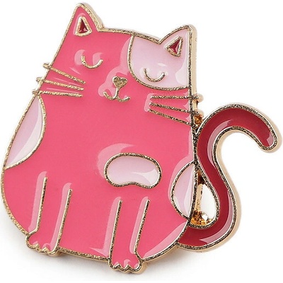Prima-obchod Brož zvířátka 1 pink kočka 129114