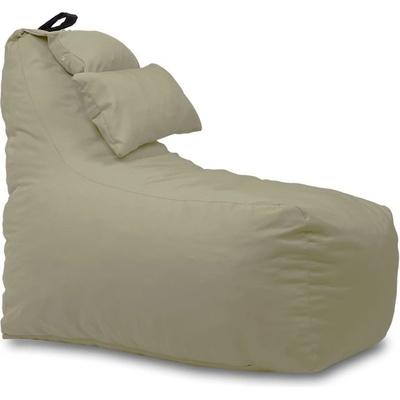 Pufrelax Пуф фотьойл и декортивна възглавница Mirraggio, водоустойчив, Бежов