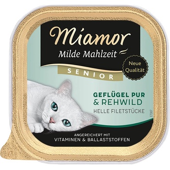 Miamor Milde Mahlzeit Senior čisté hydinové & srnčie 24 x 100 g