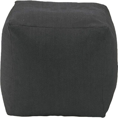 Pufrelax Пуф 80л. , Табуретка Куб - Eerie Black, Перящ се калъф, Гама Premium, Пълнеж от Полистиролни перли